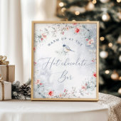 Kerst omhoog bij de warme chocoladebar poster