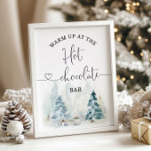 Kerst omhoog bij de warme chocoladebar poster