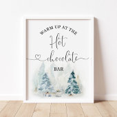 Kerst omhoog bij de warme chocoladebar poster