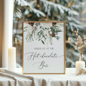 Kerst omhoog bij de warme chocoladebar poster