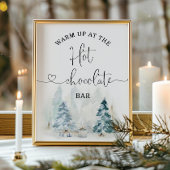 Kerst omhoog bij de warme chocoladebar poster