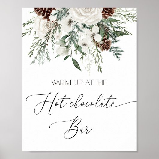 Kerst omhoog bij de warme chocoladebar poster (Voorkant)