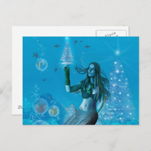 Kerst onder het Zee (Briefkaart) Feestdagenkaart (Voorkant / Achterkant)