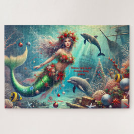 Kerst onder het Zee Zeemeerminnenvakantie Legpuzzel