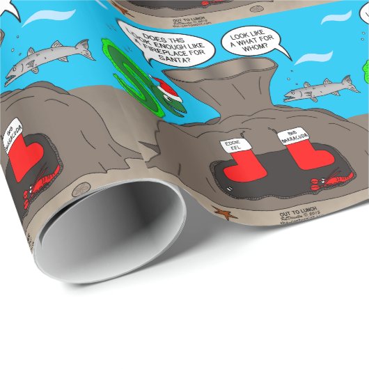 Kerst onderwater cadeaupapier (Rol Hoek)