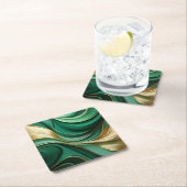 Kerst Onderzetter-groen en goud- Kartonnen Onderzetters (Insitu)