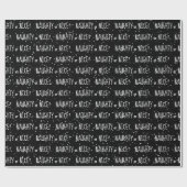 Kerst ONDEUGEND of NICE Tekst Op Sneeuwvlokken Cadeaupapier (Vlak)