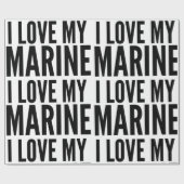 Kerst-ondeugende liefde voor mijn zee cadeaupapier (Vlak)