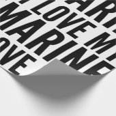 Kerst-ondeugende liefde voor mijn zee cadeaupapier (Hoek)