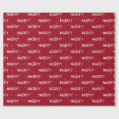 Kerst ONDEUGENDE Tekst met Sneeuwvlokken Cadeaupapier (Vlak)