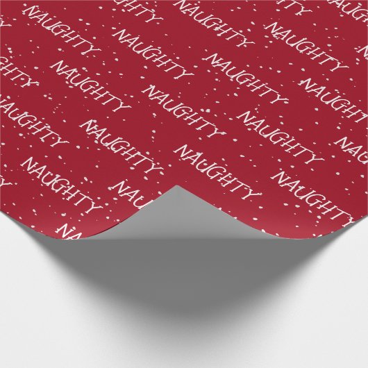 Kerst ONDEUGENDE Tekst met Sneeuwvlokken Cadeaupapier (Hoek)