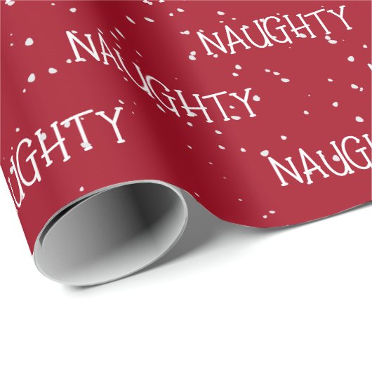 Kerst ONDEUGENDE Tekst met Sneeuwvlokken Cadeaupapier (Rol Hoek)