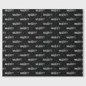 Kerst ONDEUGENDE Tekst met Sneeuwvlokken Cadeaupapier (Vlak)