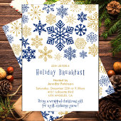 Kerst Ontbijt Uitnodiging Chique Sneeuwvlokken