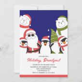 Kerst Ontbijt Uitnodiging Cool Santa Beer (Voorkant)