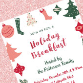 Kerst Ontbijt Uitnodiging Kerstmis Patroon