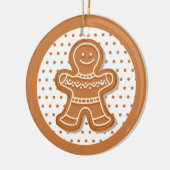 Kerst-ontbijtkoekkoekjes Keramisch Ornament (Links)