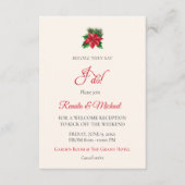 Kerst Ontvangst Details Kaart (Voorkant)