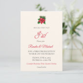 Kerst Ontvangst Details Kaart (Staand voorkant)