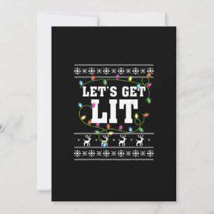 Kerst ontwerp citaat - Laten we het vuurwerk aanst Feestdagenkaart