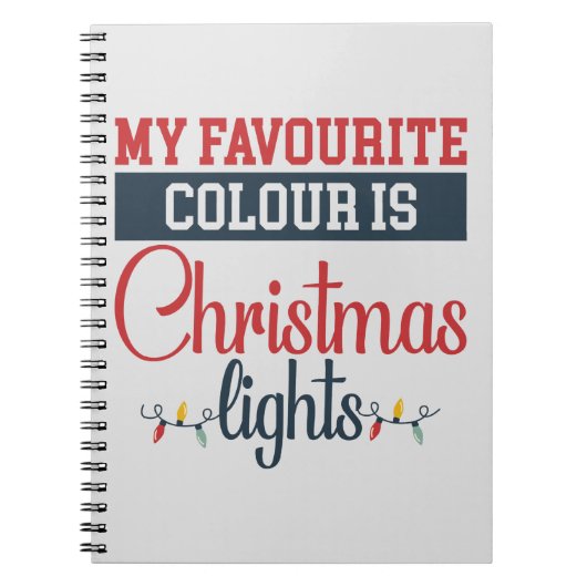 Kerst ontwerp met verlichting notitieboek (Voorkant)