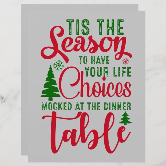 Kerst ontwerp seizoen van keuzes (Voorkant / Achterkant)