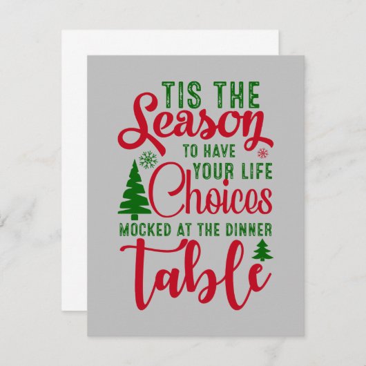 Kerst ontwerp seizoen van keuzes (Voorkant / Achterkant)