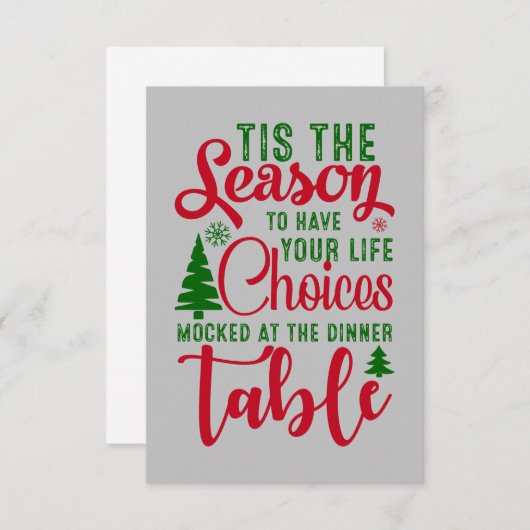 Kerst ontwerp seizoen van keuzes (Voorkant / Achterkant)