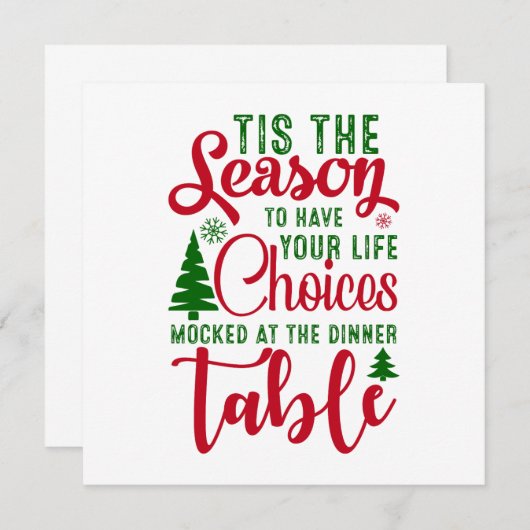 Kerst ontwerp seizoen van keuzes (Voorkant / Achterkant)