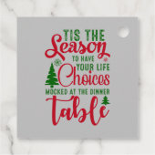 Kerst ontwerp seizoen van keuzes bedankjes labels (Achterkant)