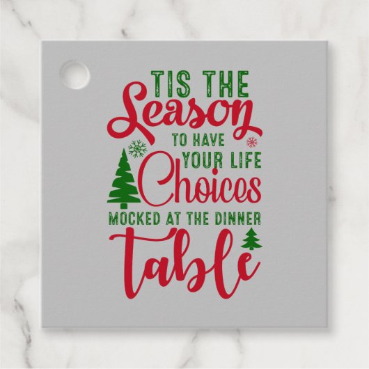 Kerst ontwerp seizoen van keuzes bedankjes labels (Voorkant)