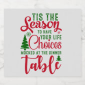 Kerst ontwerp seizoen van keuzes bier etiket (Enkel label)