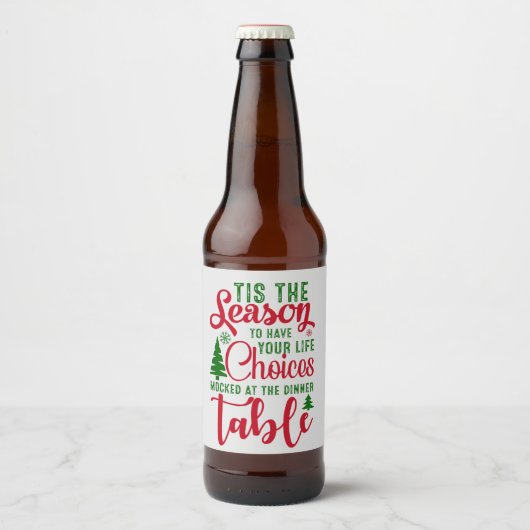 Kerst ontwerp seizoen van keuzes bier etiket (Voorkant)