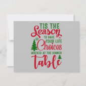 Kerst ontwerp seizoen van keuzes feestdagenkaart (Voorkant)