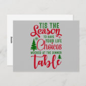 Kerst ontwerp seizoen van keuzes feestdagenkaart (Voorkant / Achterkant)