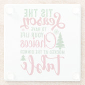 Kerst ontwerp seizoen van keuzes glazen onderzetter (Achterkant)