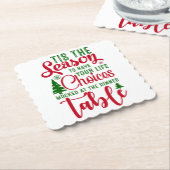 Kerst ontwerp seizoen van keuzes kartonnen onderzetters (Gebogen)