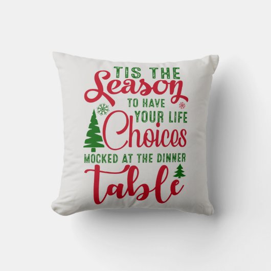 Kerst ontwerp seizoen van keuzes kussen (Voorkant)