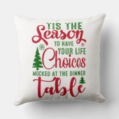 Kerst ontwerp seizoen van keuzes kussen (Achterkant)