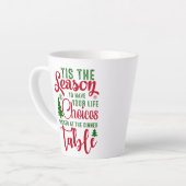 Kerst ontwerp seizoen van keuzes latte mok (Linkerhoek)