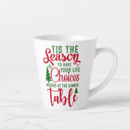 Kerst ontwerp seizoen van keuzes latte mok