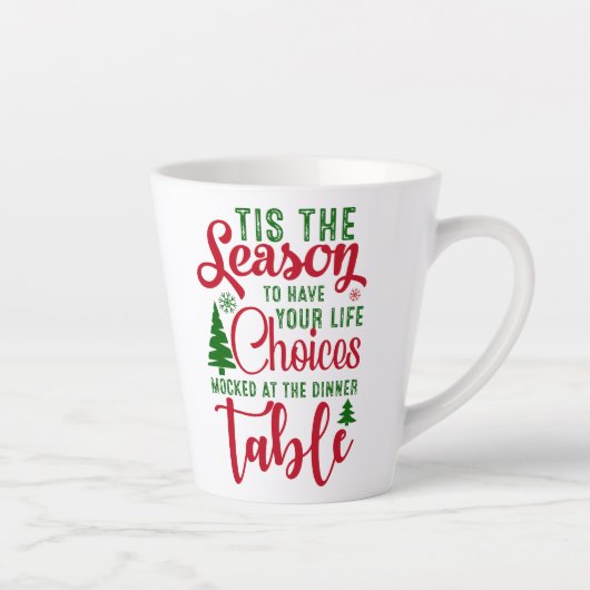 Kerst ontwerp seizoen van keuzes latte mok (Rechts)