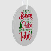 Kerst ontwerp seizoen van keuzes ornament (voorkant)