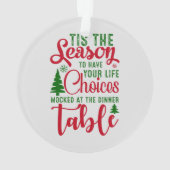 Kerst ontwerp seizoen van keuzes ornament (achterkant)