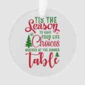 Kerst ontwerp seizoen van keuzes ornament (voorkant)