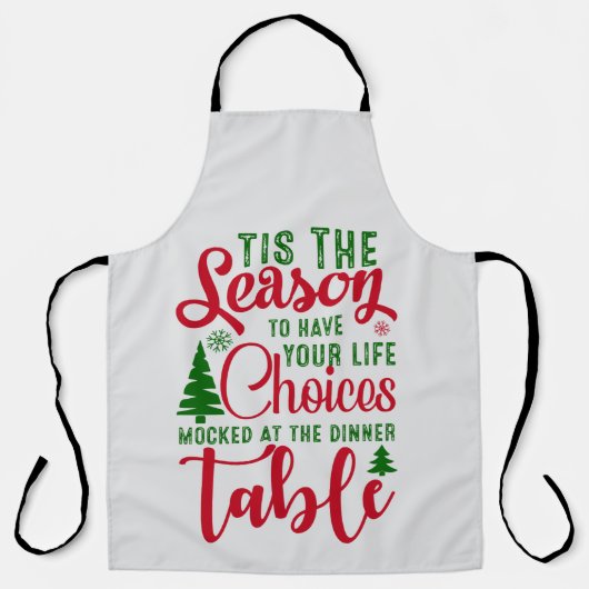 Kerst ontwerp seizoen van keuzes schort (Voorkant)