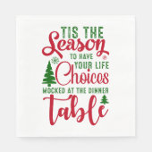 Kerst ontwerp seizoen van keuzes servet (Voorkant)