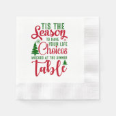 Kerst ontwerp seizoen van keuzes servet (Voorkant)
