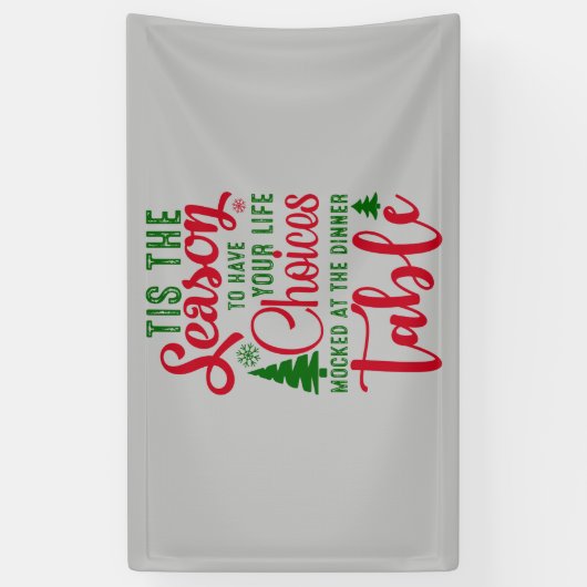 Kerst ontwerp seizoen van keuzes spandoek (Verticaal)