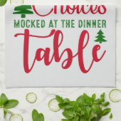 Kerst ontwerp seizoen van keuzes theedoek (Gevouwen)